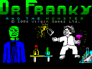 Dr Franky and the Monster title screen for ZX Spectrum